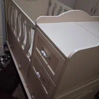 تخت خوابدو منظوره  کودک همراه تشک رویال