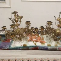 ۲ عدد لوستر برنزی تمیز...