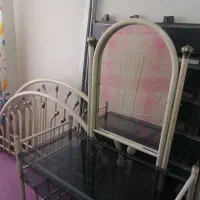 سرویس تخت فلزی 2 نفره به همراه میز آرایش ست