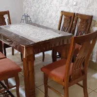 میز ناهارخوری 6 نفره چوب راش
