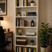 کتابخانه MDF سفید چندطبقه