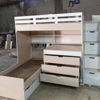 تخت دوطبقه همراه با دراور سه کشابه