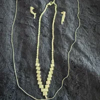 گردنی سرویس عروس و گوشواره و زنجیر نو استفاده نشده