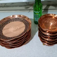 پیاله و پیشدستی مسی