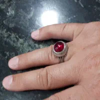 انگشتر نقره یاقوت سرخ
