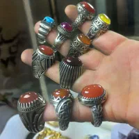 انگشترهای مردانه سنگی اصل معدنی