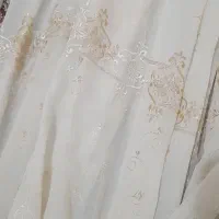 پرده حریر سفید