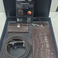 ست چرم طبیعی مردانه ۴ تکه