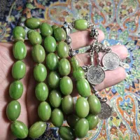تسبیح سندلوس سبز کهنه کلکسیونی