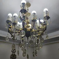 لوستر برنزی ۱۰شاخه فرشته تمیز تمیز