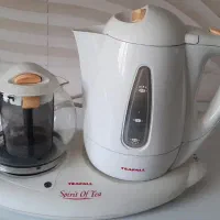 چایساز تفال قوری وصفحه سالم، کتری خراب میباشد