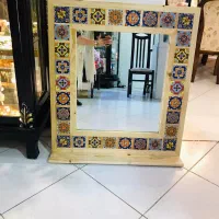 فروش آیینه کاشی کاری با قاب چوب روسی