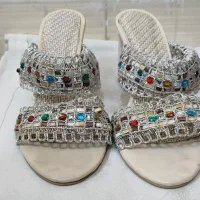 دمپایی صندل پاشنه کوتاه مجلسی