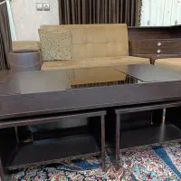 مبل راحتی ال همراه  میز جلو مبلی