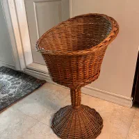 سبد حصیری پایه بلند یک جفت (دو عدد)