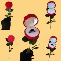 جعبه انگشتری گل رز