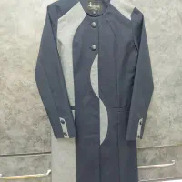 مانتو شلوار اداری هلالی سرمه ای