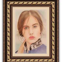 تابلوی نقاشی پرتره مداد رنگی