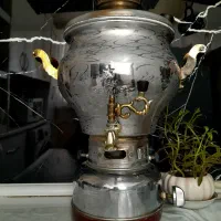 سماور قدیمی برنجی سنگین و سالم بدون ایراد