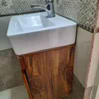 روشویی کابین دار به همراه شیر سالم و لوازم