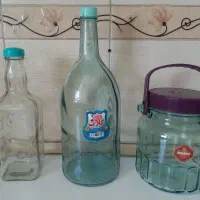 حراج 2عددبطری شیشه ای