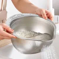 آبکش استیل برنج نقره ای