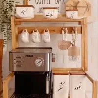 استند چوبی اسپرسوساز ،قهوه ساز و کافی بار
