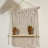 دیوار کوب و شلف مکرومه