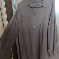مانتو کتان قهوه ایی