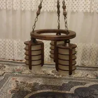 لوستر چوبی شیک|لوستر و چراغ آویز|تهران, شهرک فردوس (حسینی)|دیوار