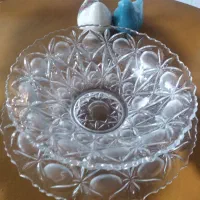 میوه خوری و شیرینی خوری کریستال قدیمی آمریکایی