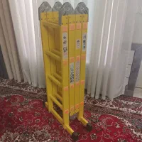یک عدد نردبان تاشو ۱۶ پله برند فولاد بهمن آسانکارا
