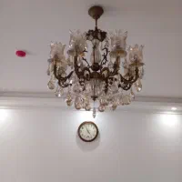 دو عدد لوستر ۸ شاخه برنجی
