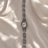 ساعت نقره سیاه قلم