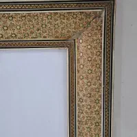 قاب خاتم کاری سه گل(ایراد جزیی)