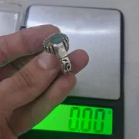 انگشتر ۹۲۵ عیار فیروزه نیشابور سبز (حسینی)