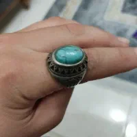 انگشتر رکاب نقره سنگ فیروزه