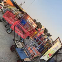 گاری چهار چرخ دستی فوق سنگین باربر حمل بار۲۴ ساعته