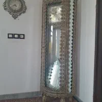 فروش ساعت ایستاده برنزی و زیر تلویزیون چوبی