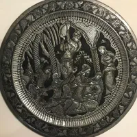 سینی قلم کاری قطر ۶۰ برجسته بزم خیام قدمت دار