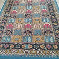 گلیم شیش متری ویک گلیم قهوه ای بیضی