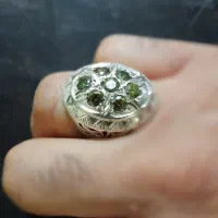تسبیح و انگشتر نقره ۹۲۵ موزانایت معاوضه با زنجیر