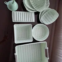 سبد میوه و سبزی و جا یخی لیمون ، سبز پاستیلی