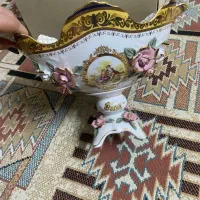 کشکول گل برجسته طلاکوب