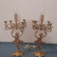 جاشمعی شمعدون شمعدان برنجی مدل فرشته