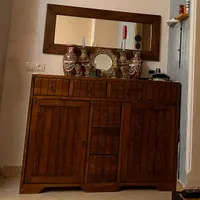 کنسول چوبی و آینه|بوفه، ویترین، کنسول|گنبد کاووس, |دیوار