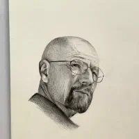 طراحی چهره با قلم خاص قاب شده