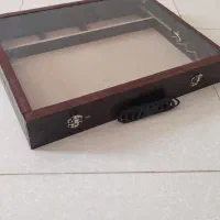 جعبه. انگشتر جعبه جواهرات.چوبی