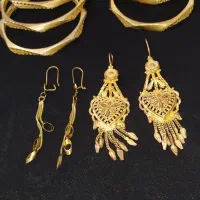 گوشواره  والنگوی طلا روس