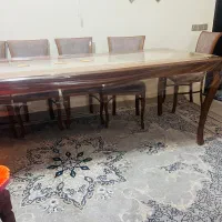 میز ناهار خوری و اجاق گاز کشویی مشکی دودی